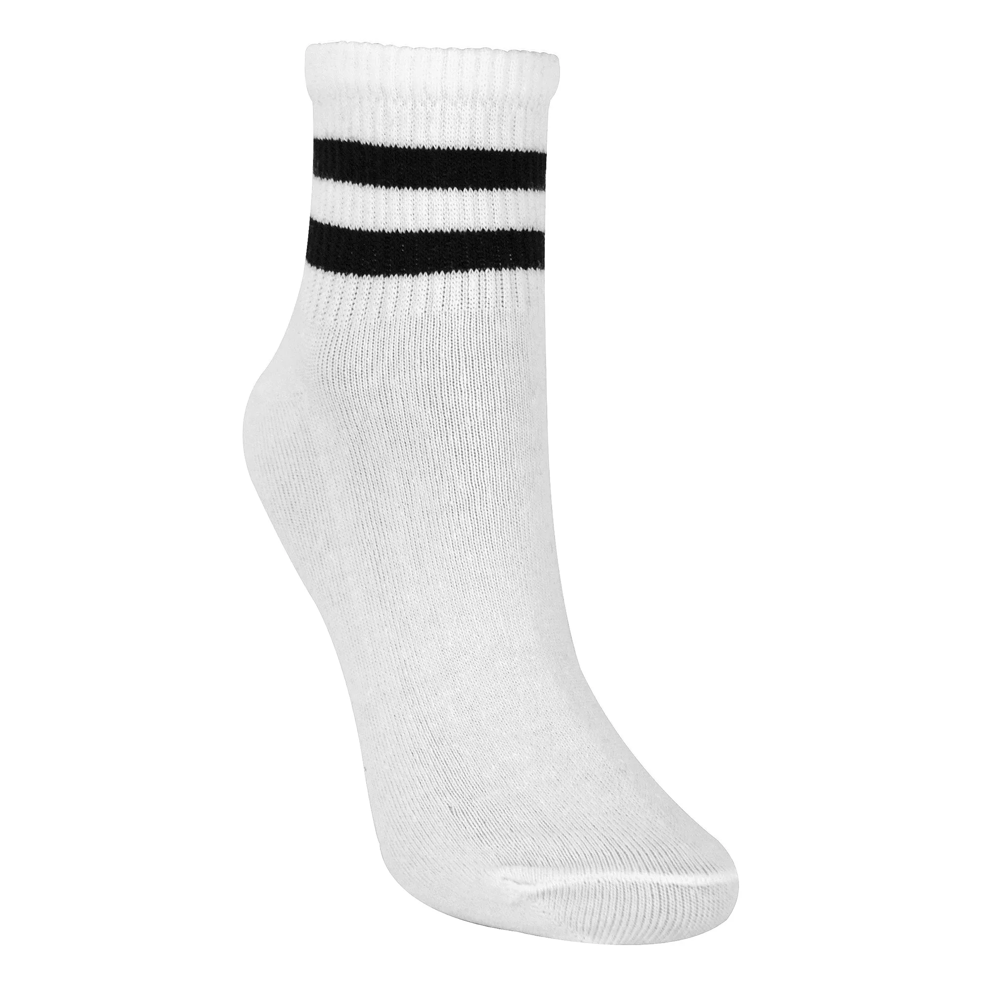 12 Pack Ladies Ankle Cotton Striped Socks
