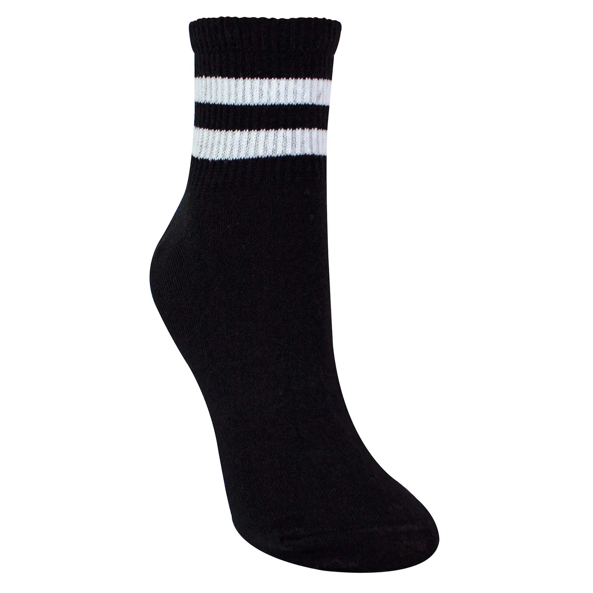 12 Pack Ladies Ankle Cotton Striped Socks