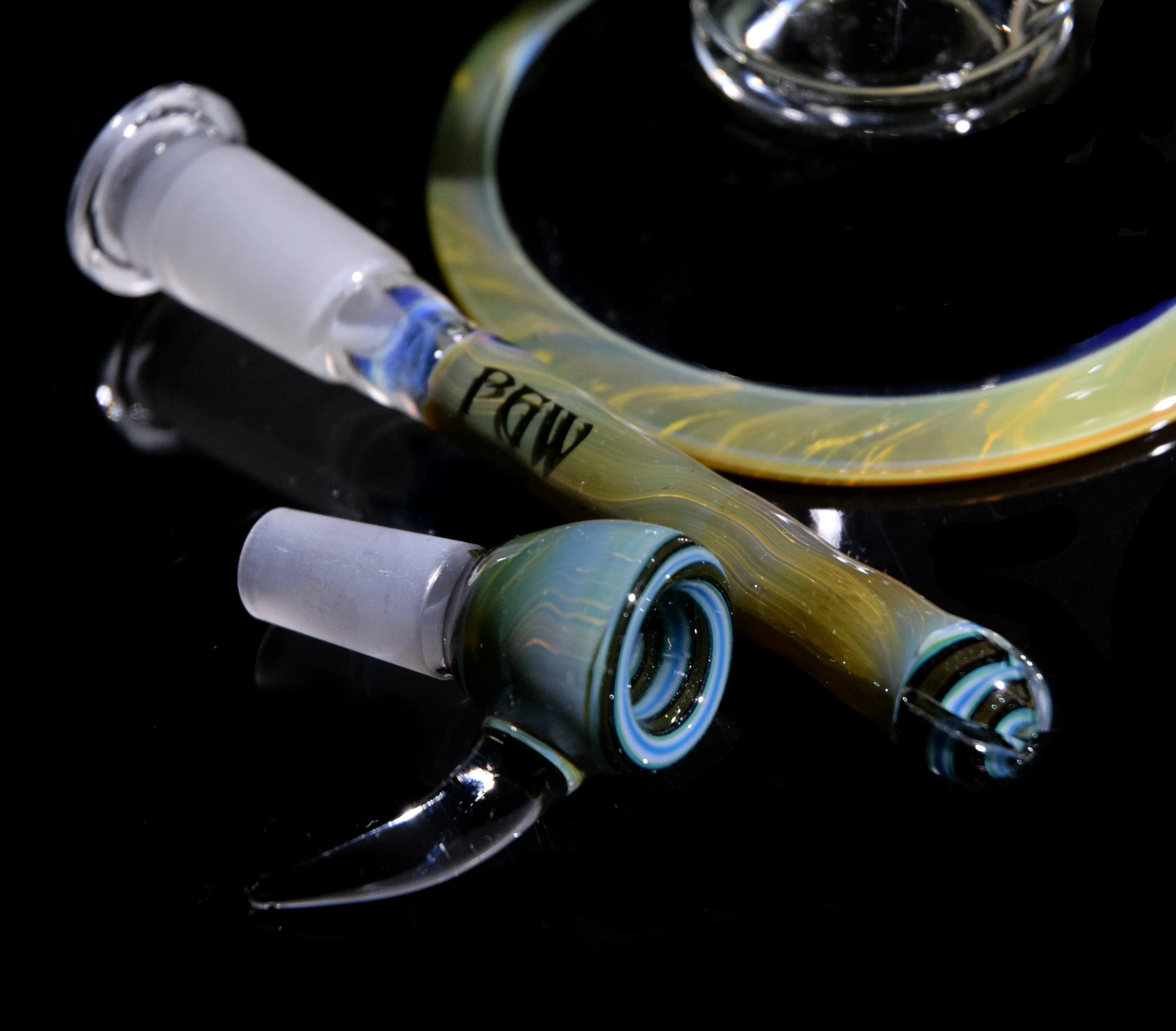 15'' Straight Tube with Worked Section Water Bong by Phil Sundling