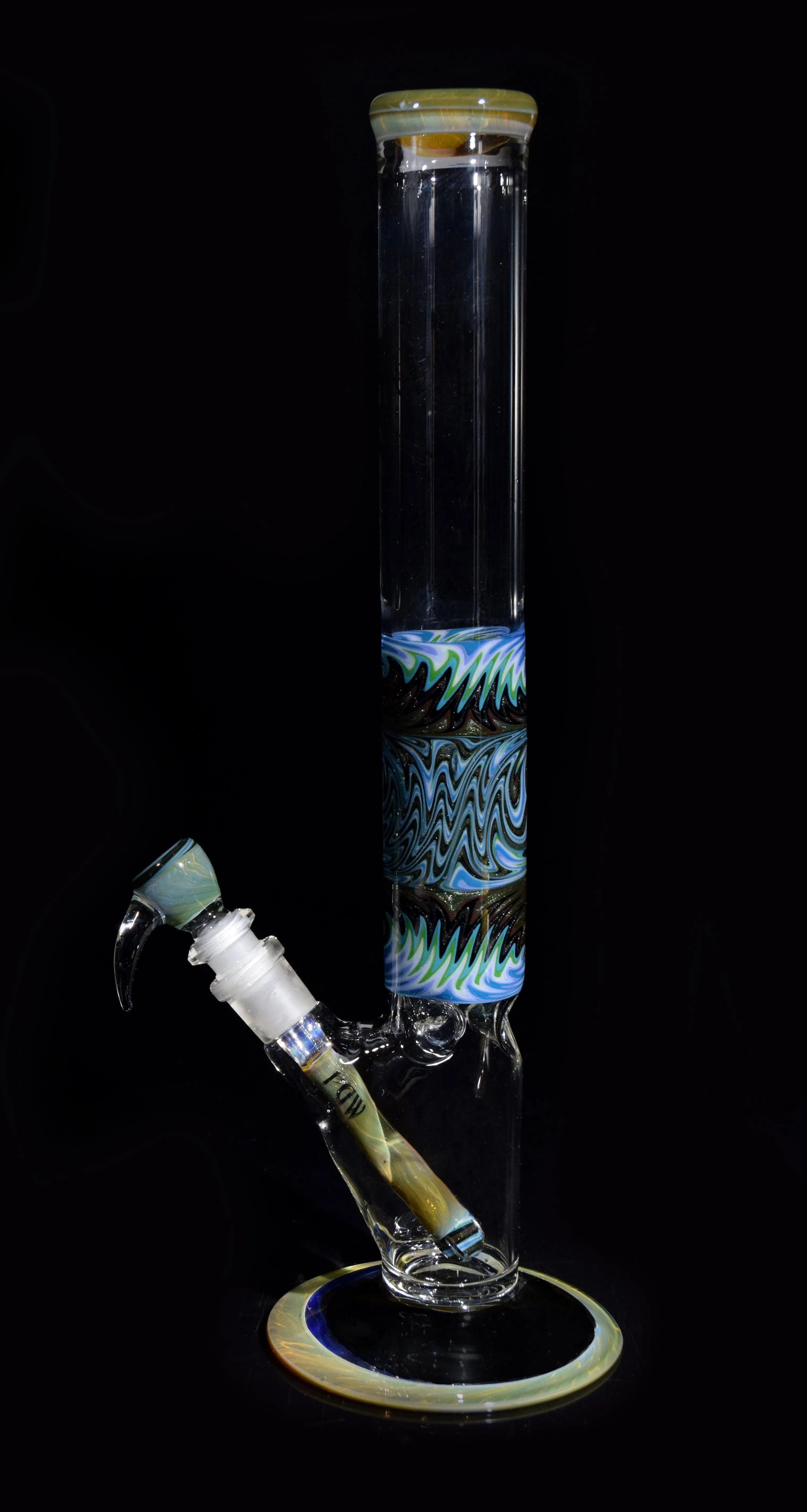 15'' Straight Tube with Worked Section Water Bong by Phil Sundling