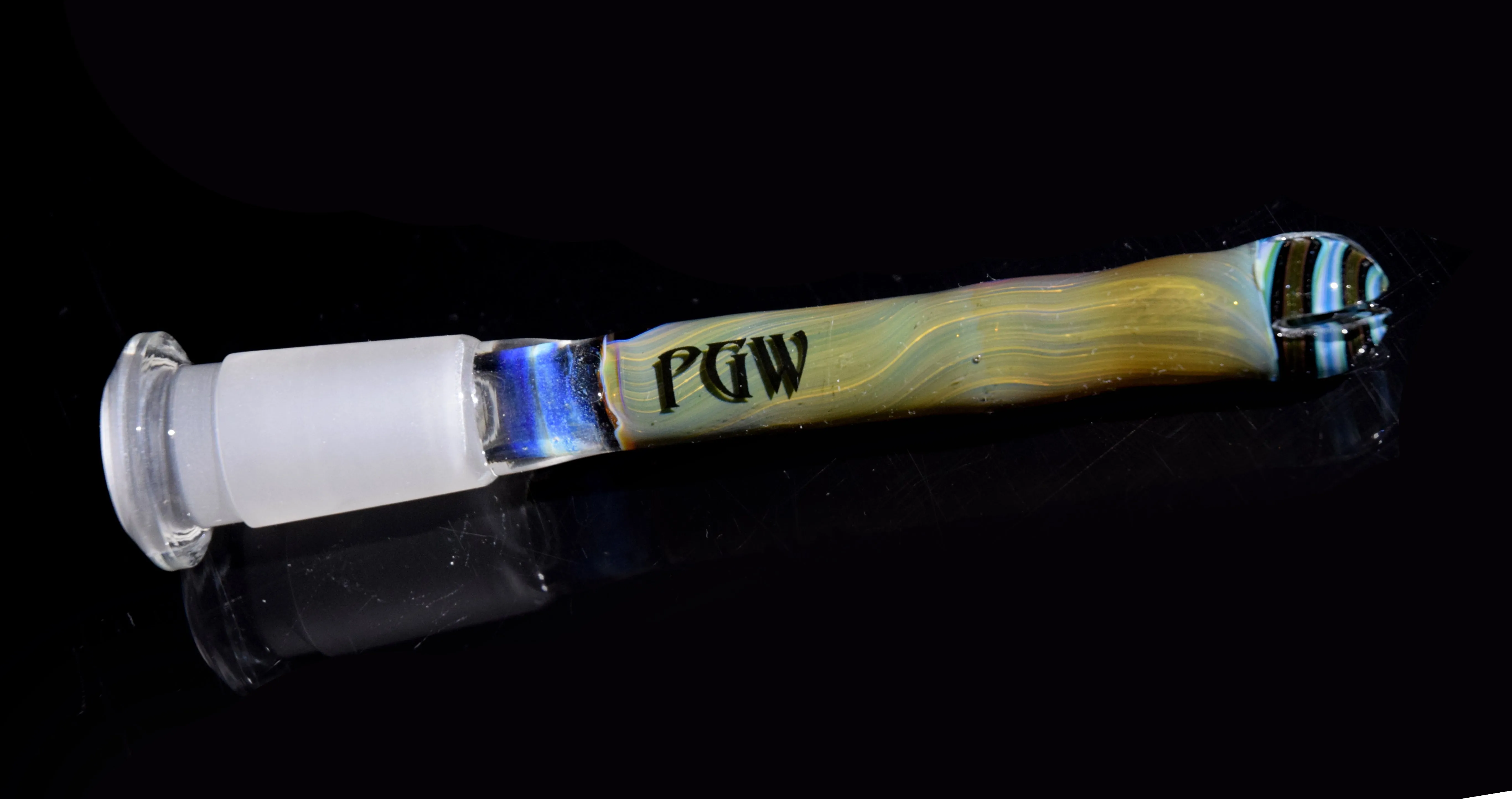 15'' Straight Tube with Worked Section Water Bong by Phil Sundling