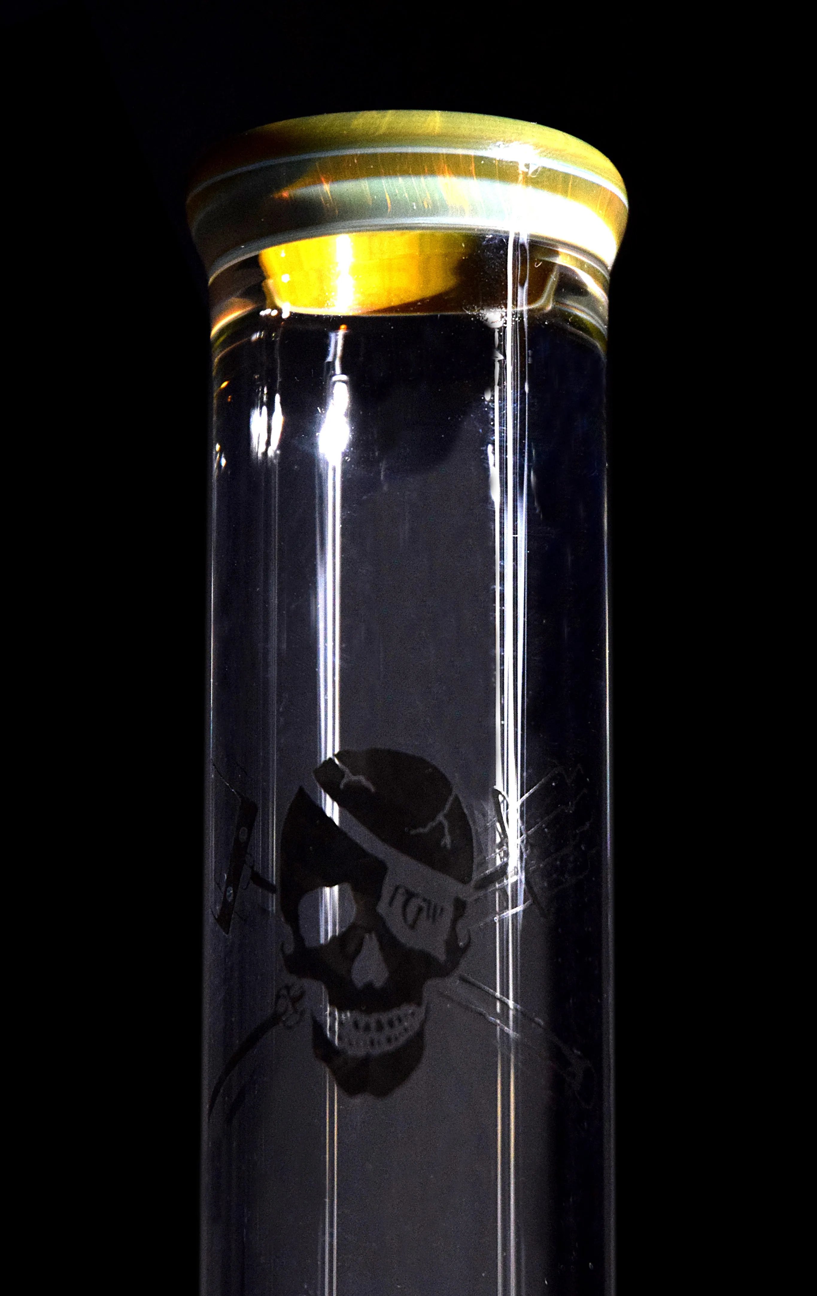 15'' Straight Tube with Worked Section Water Bong by Phil Sundling