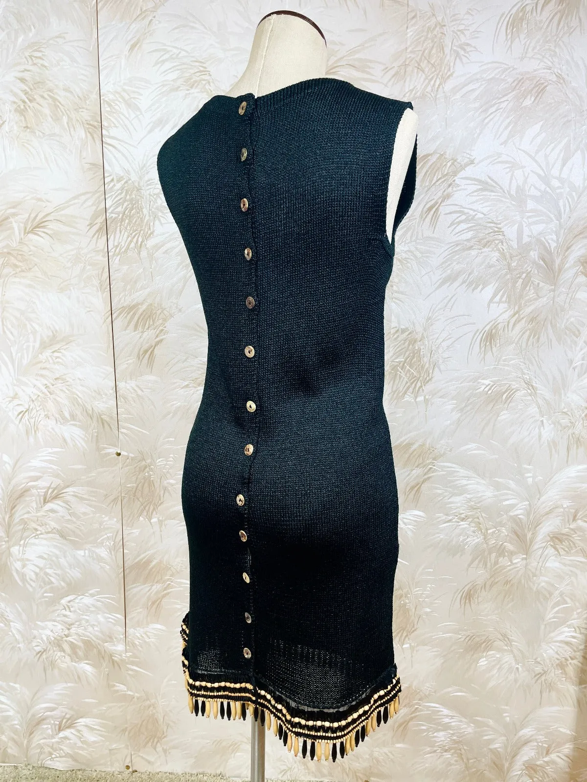 1980's Yves Saint Laurent Knit Beaded Dress