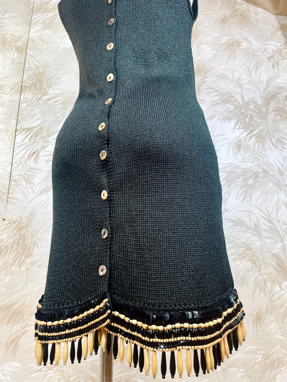 1980's Yves Saint Laurent Knit Beaded Dress