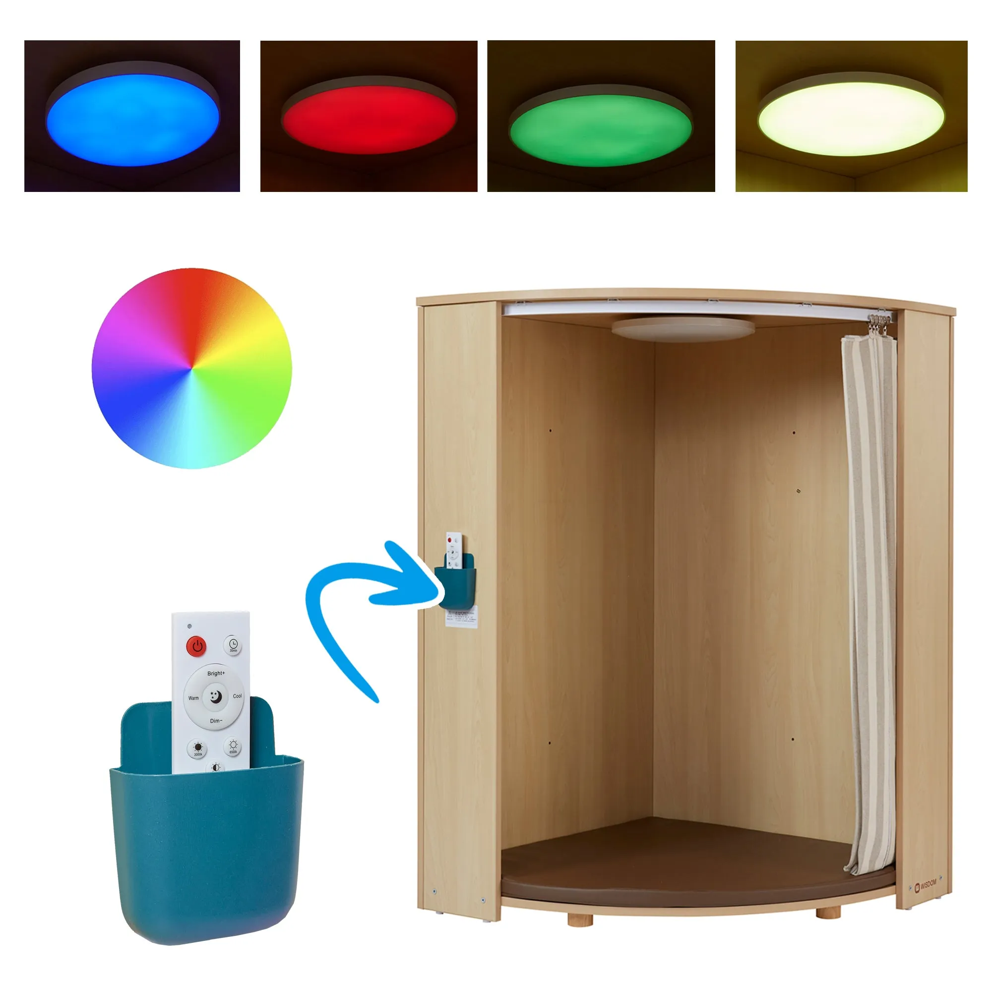 ADHD & Autism-Friendly Sensory LED Lights & Sound Booth | Bluetooth | SMART applicance Compatible |3-10 Years