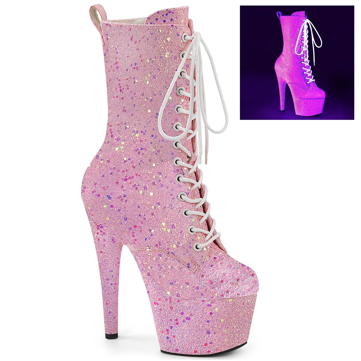 ADORE-1040-IG  Neon Baby Pink Iridescent Glitter/M
