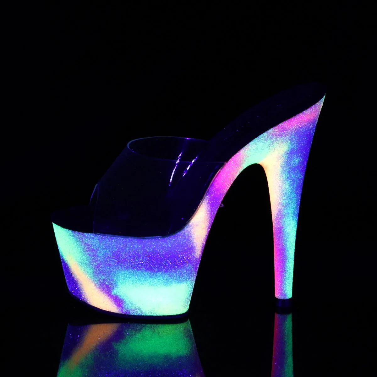 ADORE-701GXY  Clear/Neon Galaxy Mini Glitter