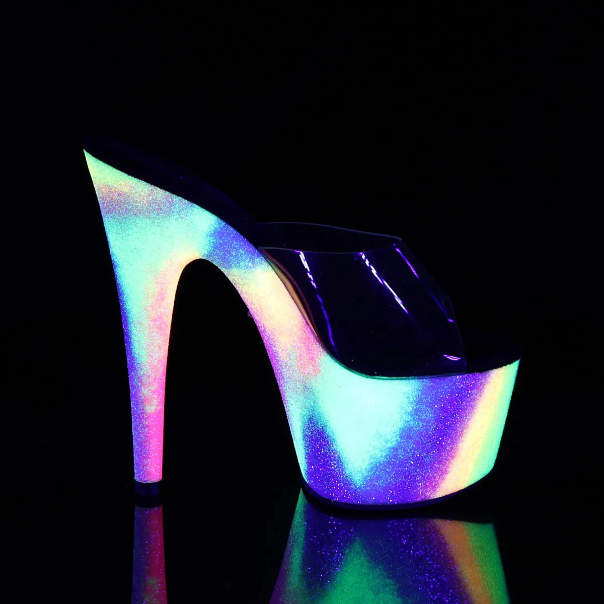 ADORE-701GXY  Clear/Neon Galaxy Mini Glitter