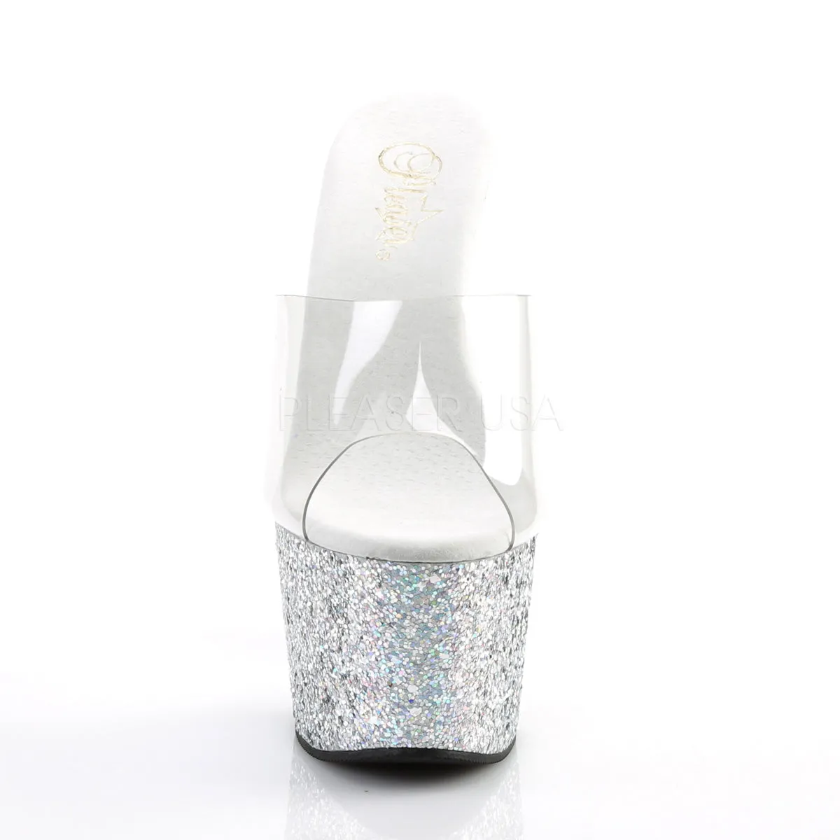 ADORE-701LG  Clear/Silver Multi Glitter