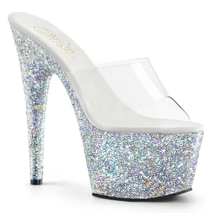 ADORE-701LG  Clear/Silver Multi Glitter
