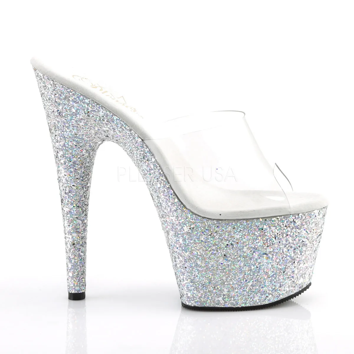 ADORE-701LG  Clear/Silver Multi Glitter