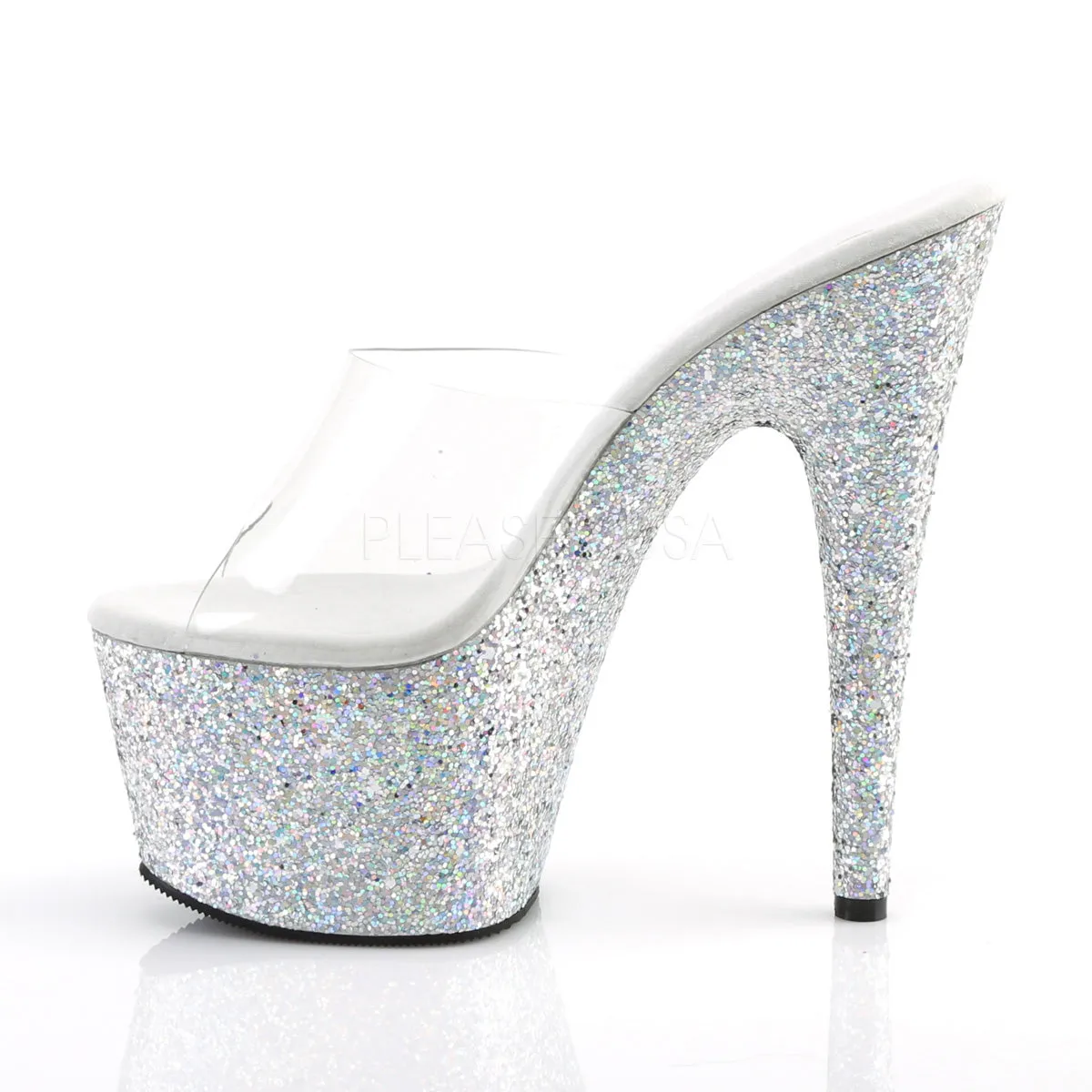 ADORE-701LG  Clear/Silver Multi Glitter