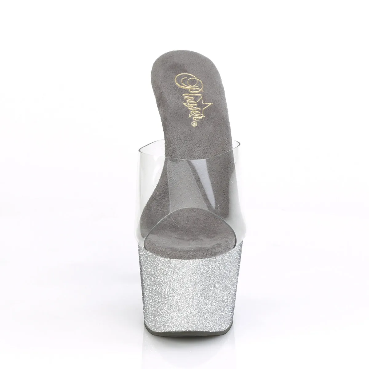 ADORE-701OMBRE  Clear/Silver-Black Ombre Mini Glitter