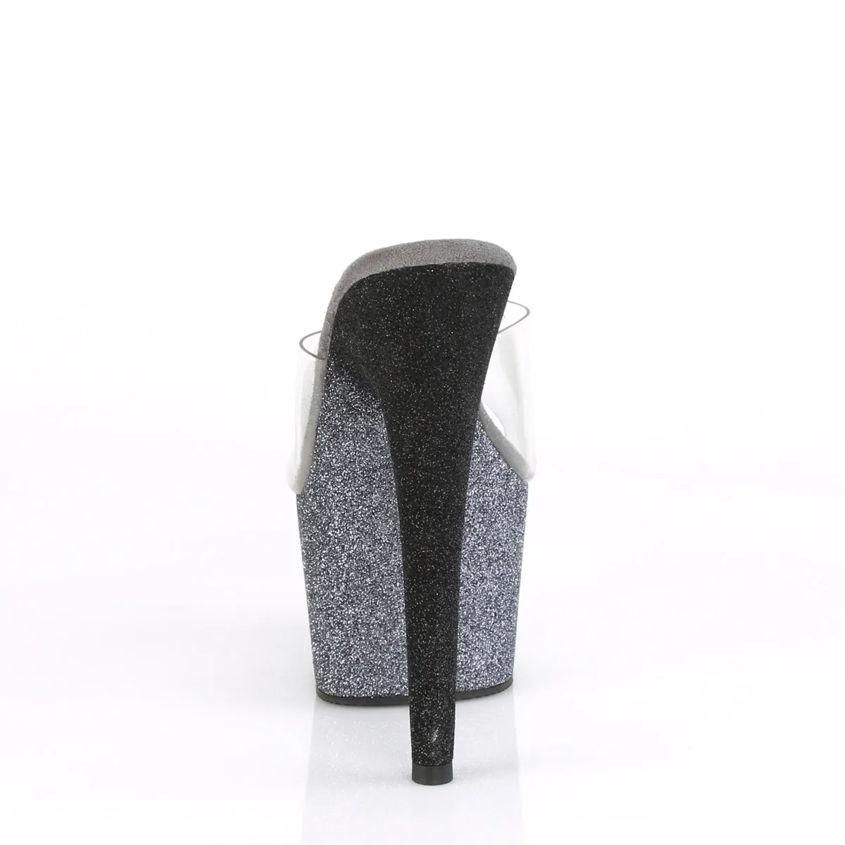ADORE-701OMBRE  Clear/Silver-Black Ombre Mini Glitter