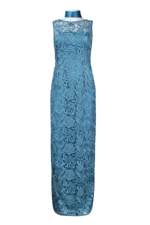 Adrianna Papell 081890040 Sleeveless Ankle Length Crochet Lace Dress