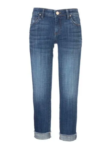 AMY CROP STRAIGHT LEG- ROLL UP FRAY