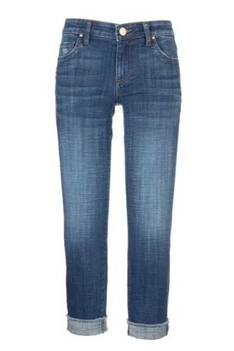AMY CROP STRAIGHT LEG- ROLL UP FRAY