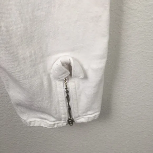 ANTHROPOLOGIE AMO BOW WHITE JEANS IN SEA SALT