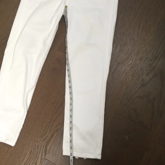 ANTHROPOLOGIE AMO BOW WHITE JEANS IN SEA SALT