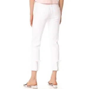 ANTHROPOLOGIE AMO BOW WHITE JEANS IN SEA SALT