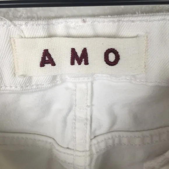 ANTHROPOLOGIE AMO BOW WHITE JEANS IN SEA SALT