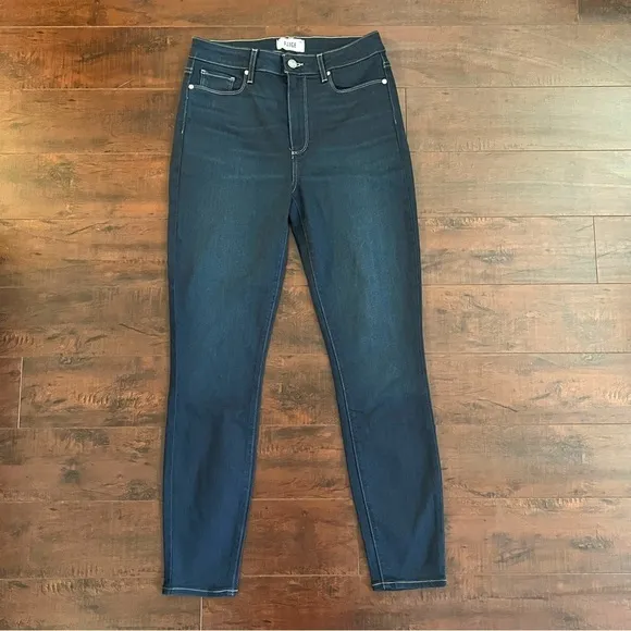 ANTHROPOLOGIE Paige Hoxton Ankle Denim Cropped Skinny Jeans Palmo Wash Size 30