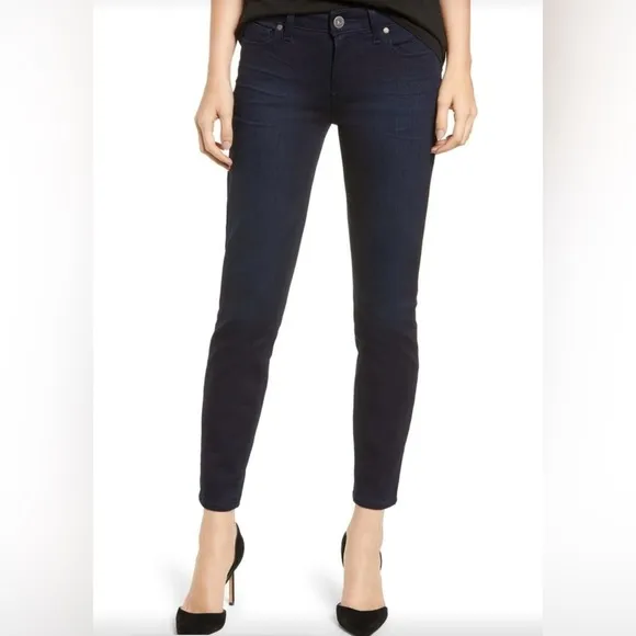 ANTHROPOLOGIE Paige Hoxton Ankle Denim Cropped Skinny Jeans Palmo Wash Size 30