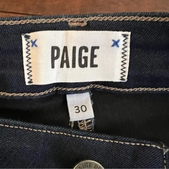 ANTHROPOLOGIE Paige Hoxton Ankle Denim Cropped Skinny Jeans Palmo Wash Size 30