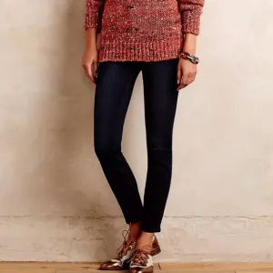 ANTHROPOLOGIE Paige Hoxton Ankle Denim Cropped Skinny Jeans Palmo Wash Size 30