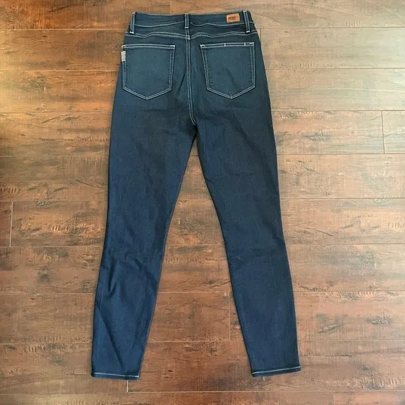 ANTHROPOLOGIE Paige Hoxton Ankle Denim Cropped Skinny Jeans Palmo Wash Size 30