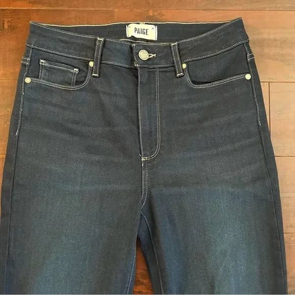 ANTHROPOLOGIE Paige Hoxton Ankle Denim Cropped Skinny Jeans Palmo Wash Size 30
