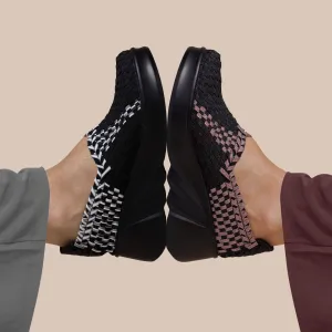 Arezzo Black & White Wedge