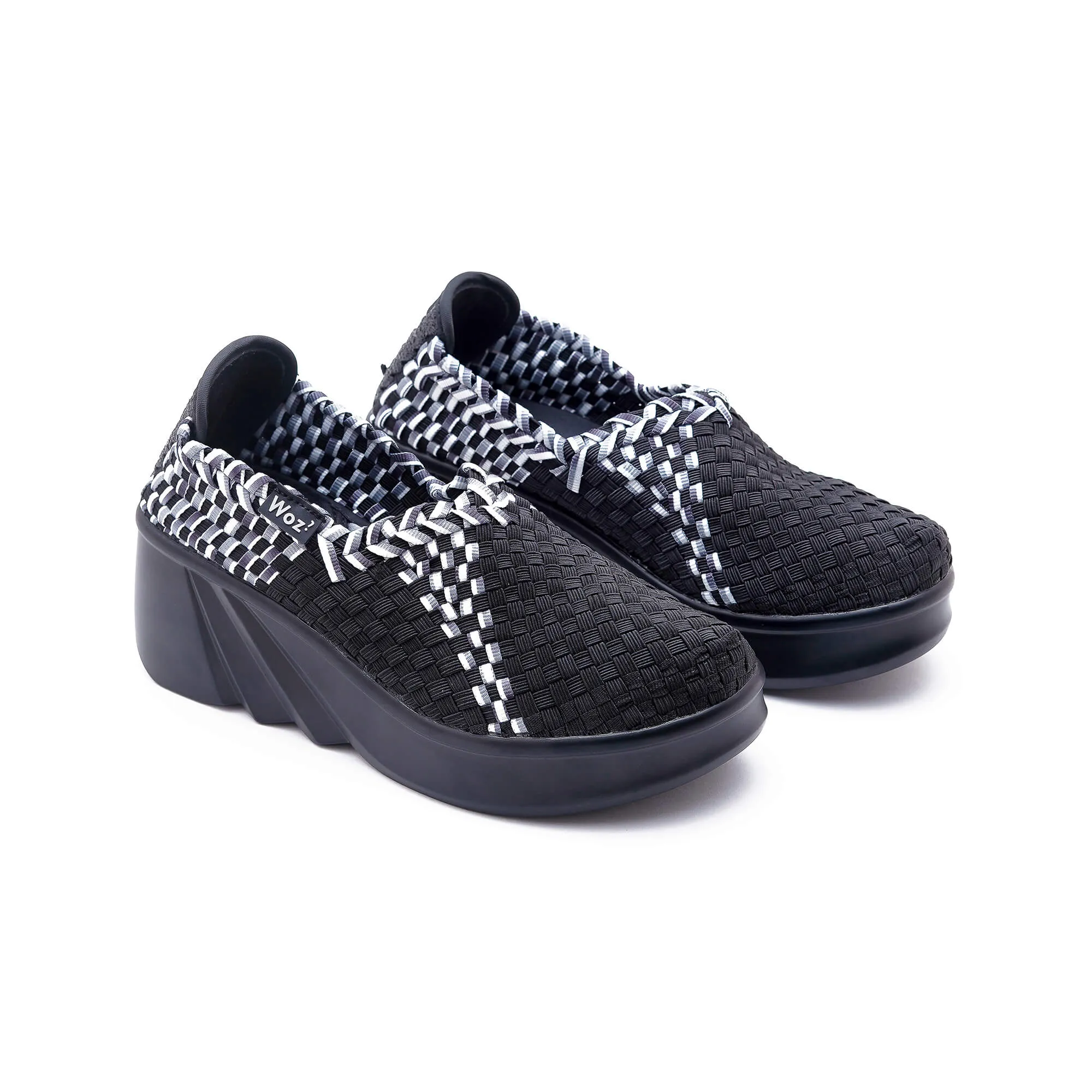 Arezzo Black & White Wedge