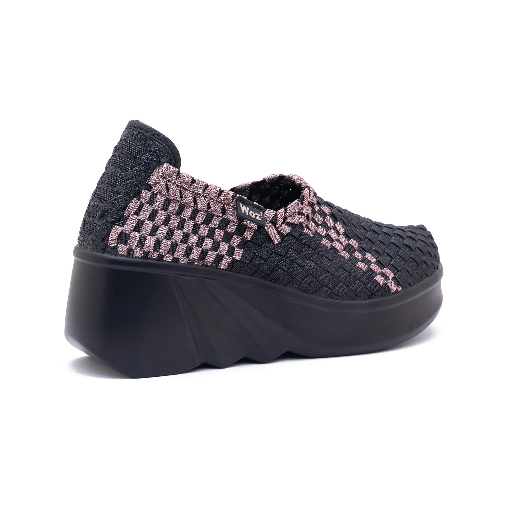 Arezzo Metallic Black & Nude Wedge