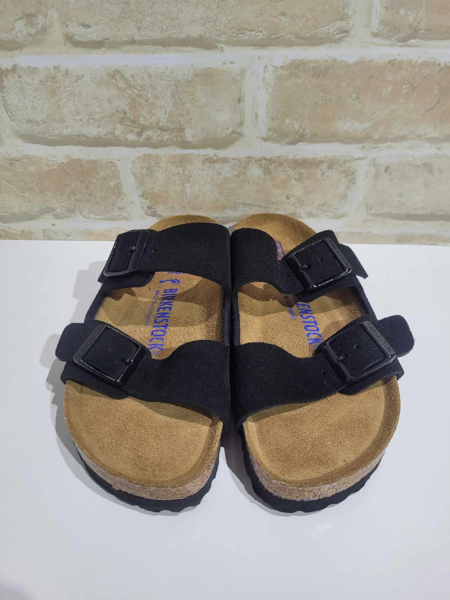 Arizona Black Suede Narrow by Birkenstock