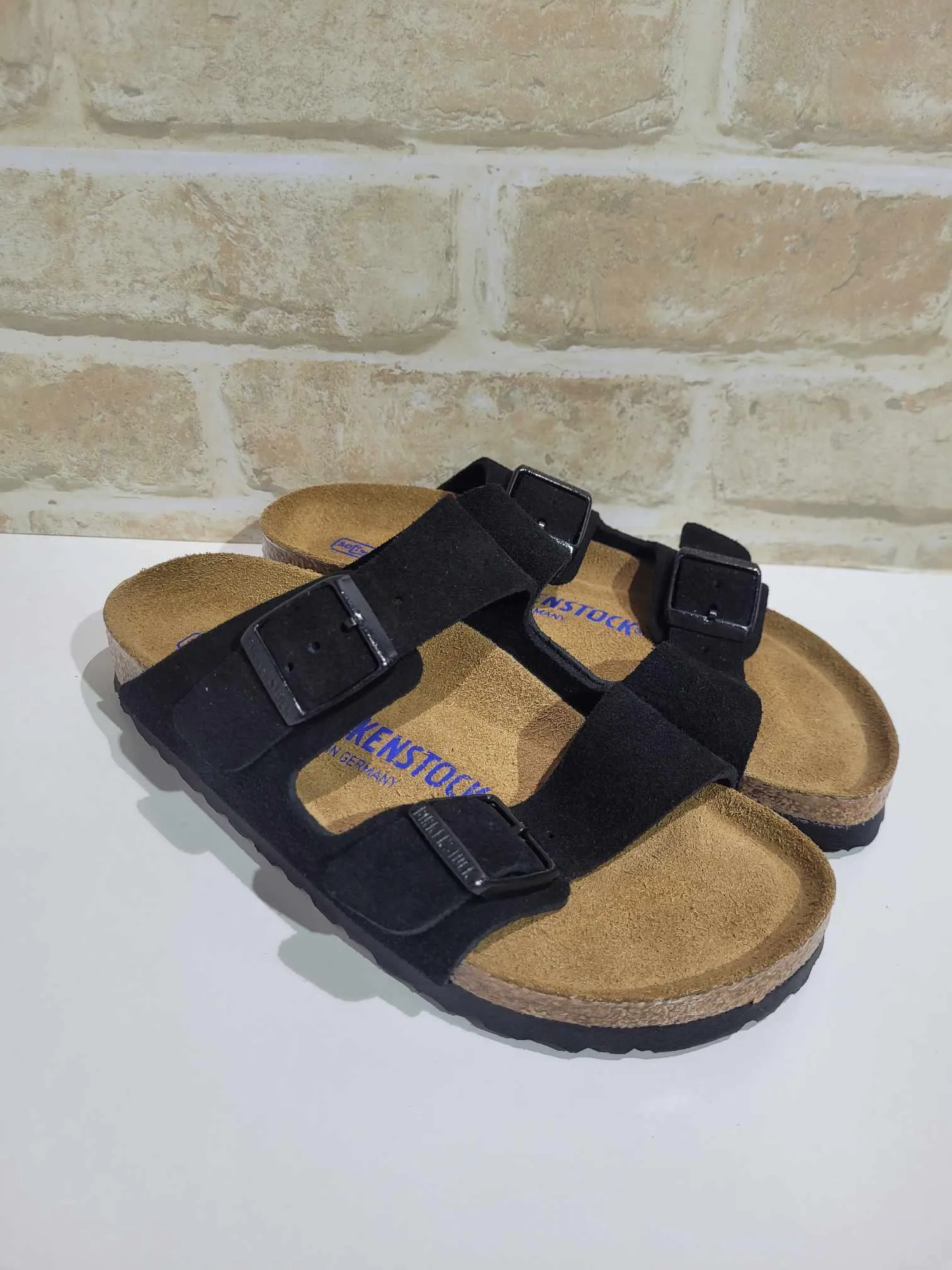Arizona Black Suede Narrow by Birkenstock