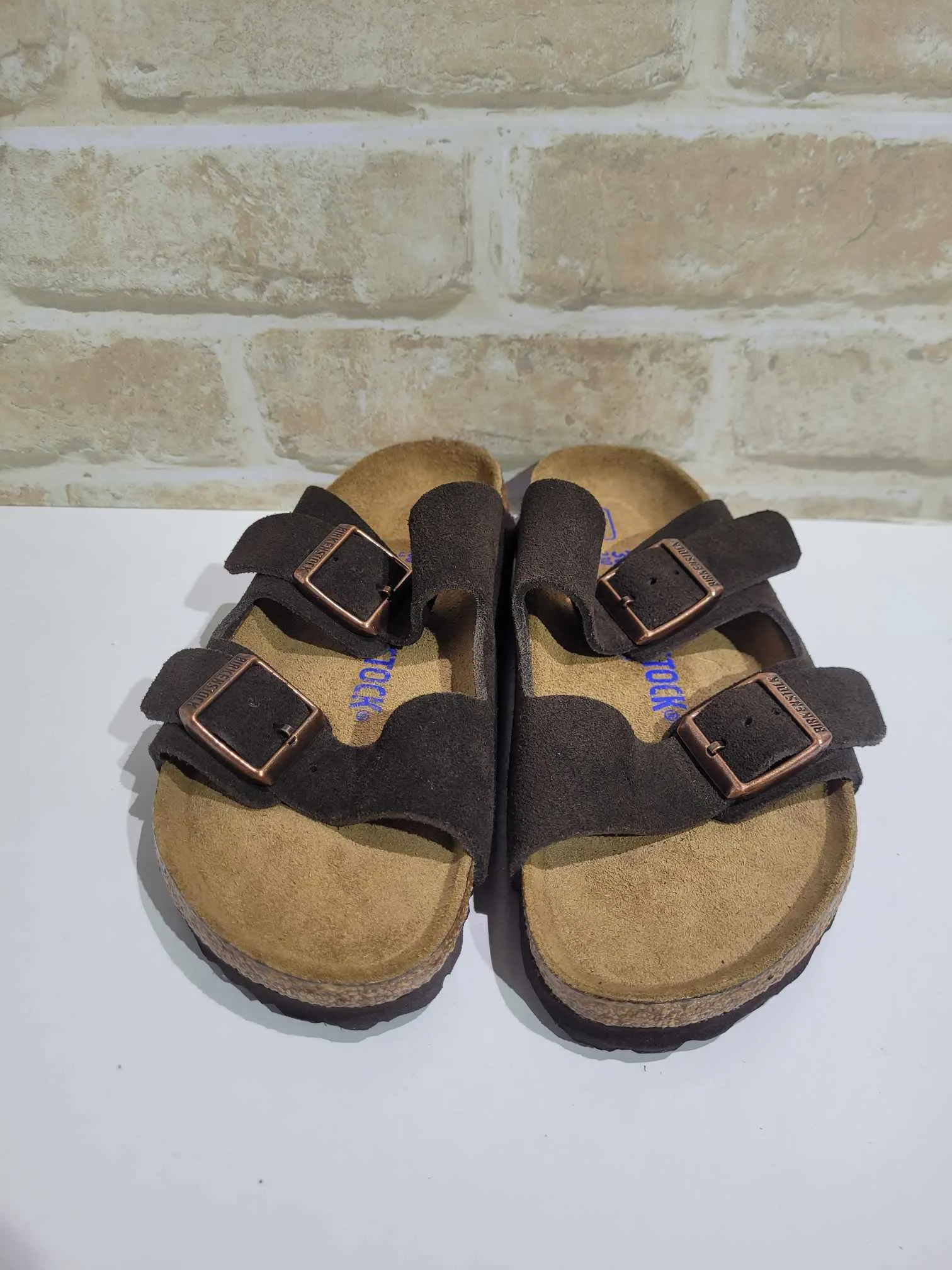 Arizona Mocca Suede Narrow by Birkenstock
