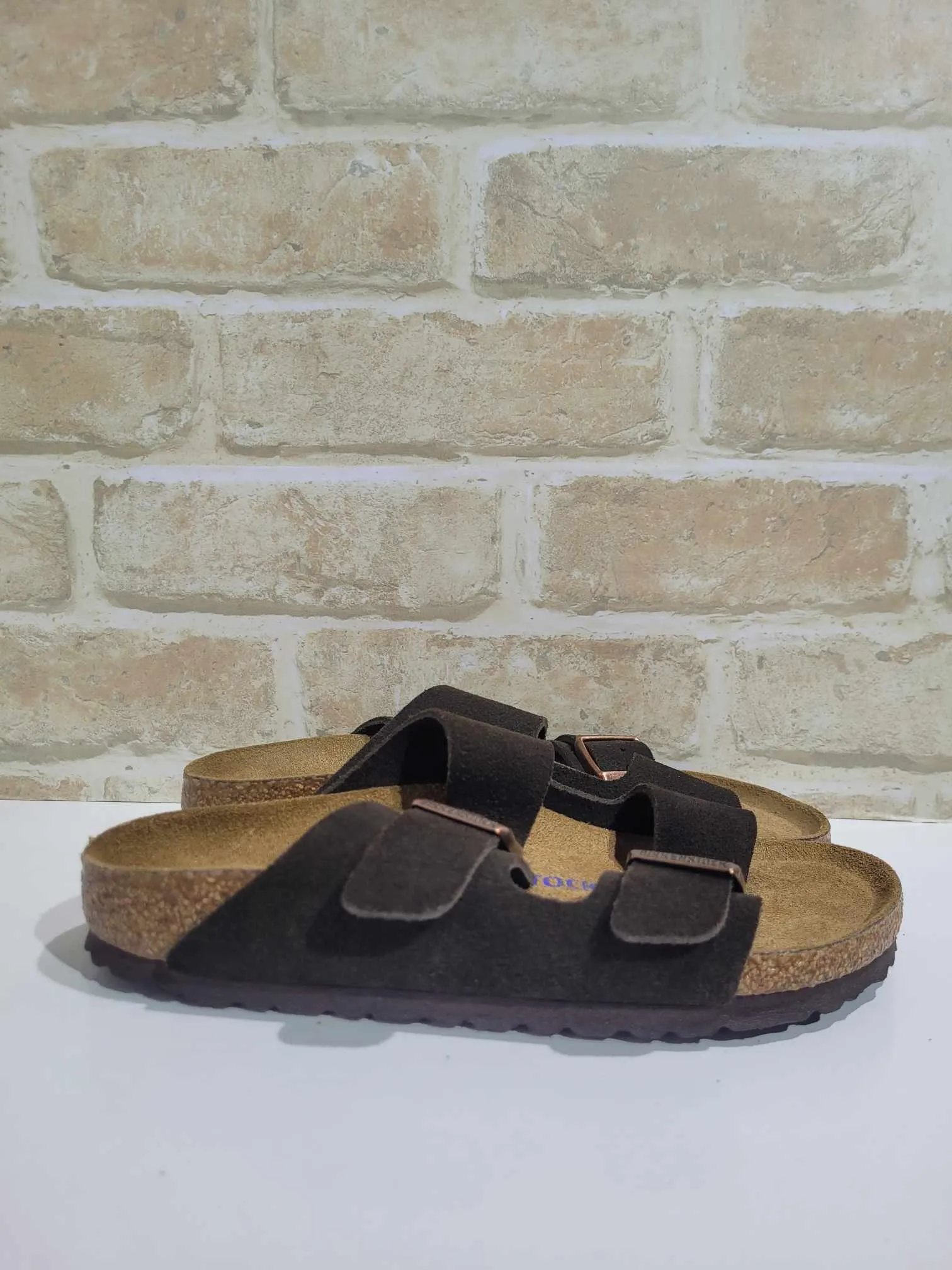 Arizona Mocca Suede Narrow by Birkenstock