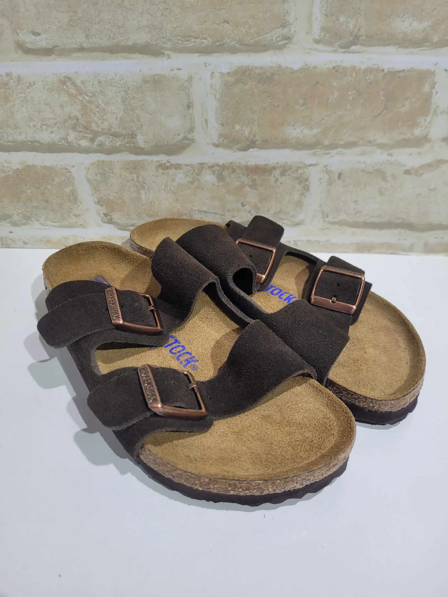 Arizona Mocca Suede Narrow by Birkenstock