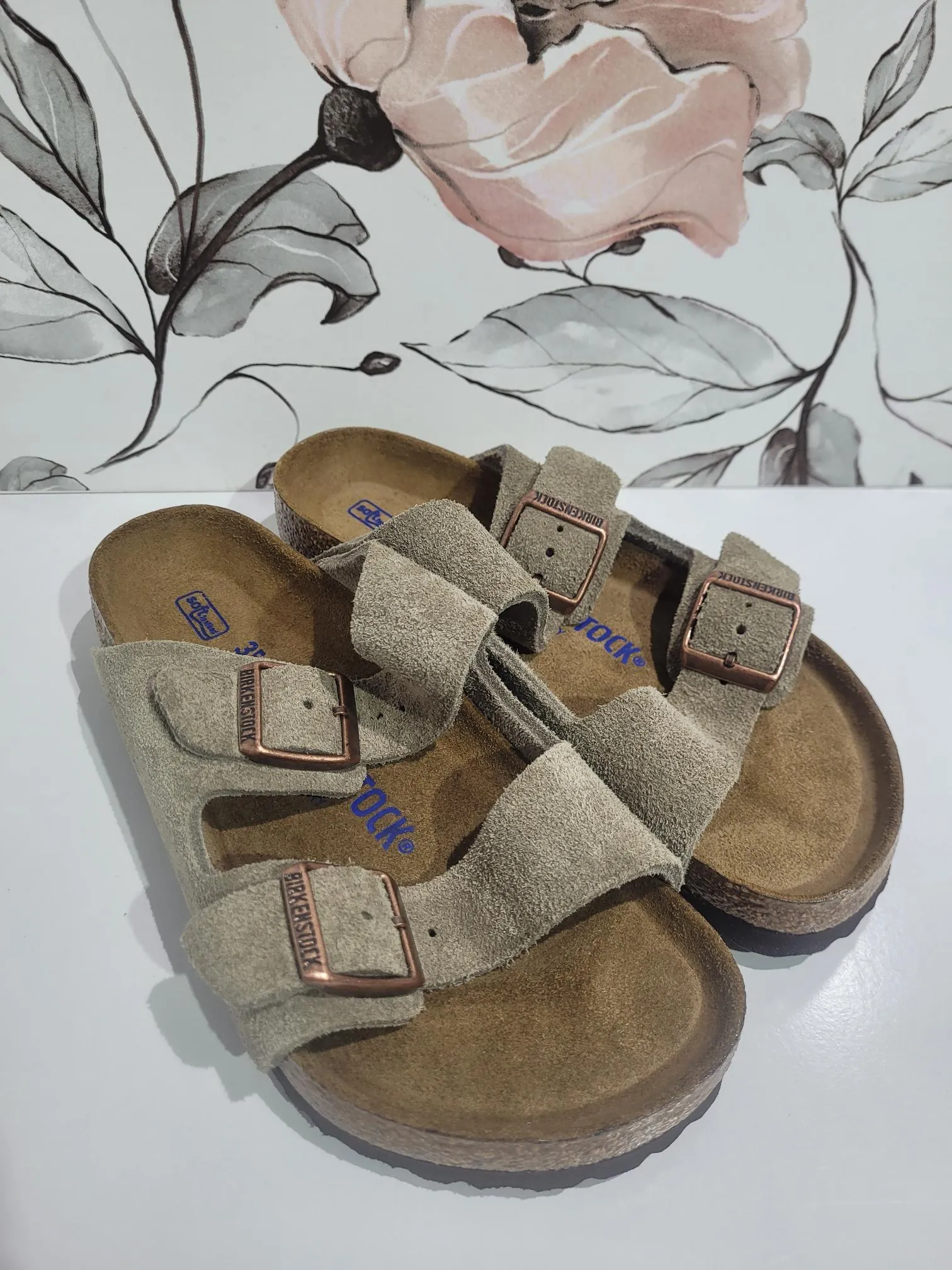 Arizona Taupe Suede Regular by Birkenstock