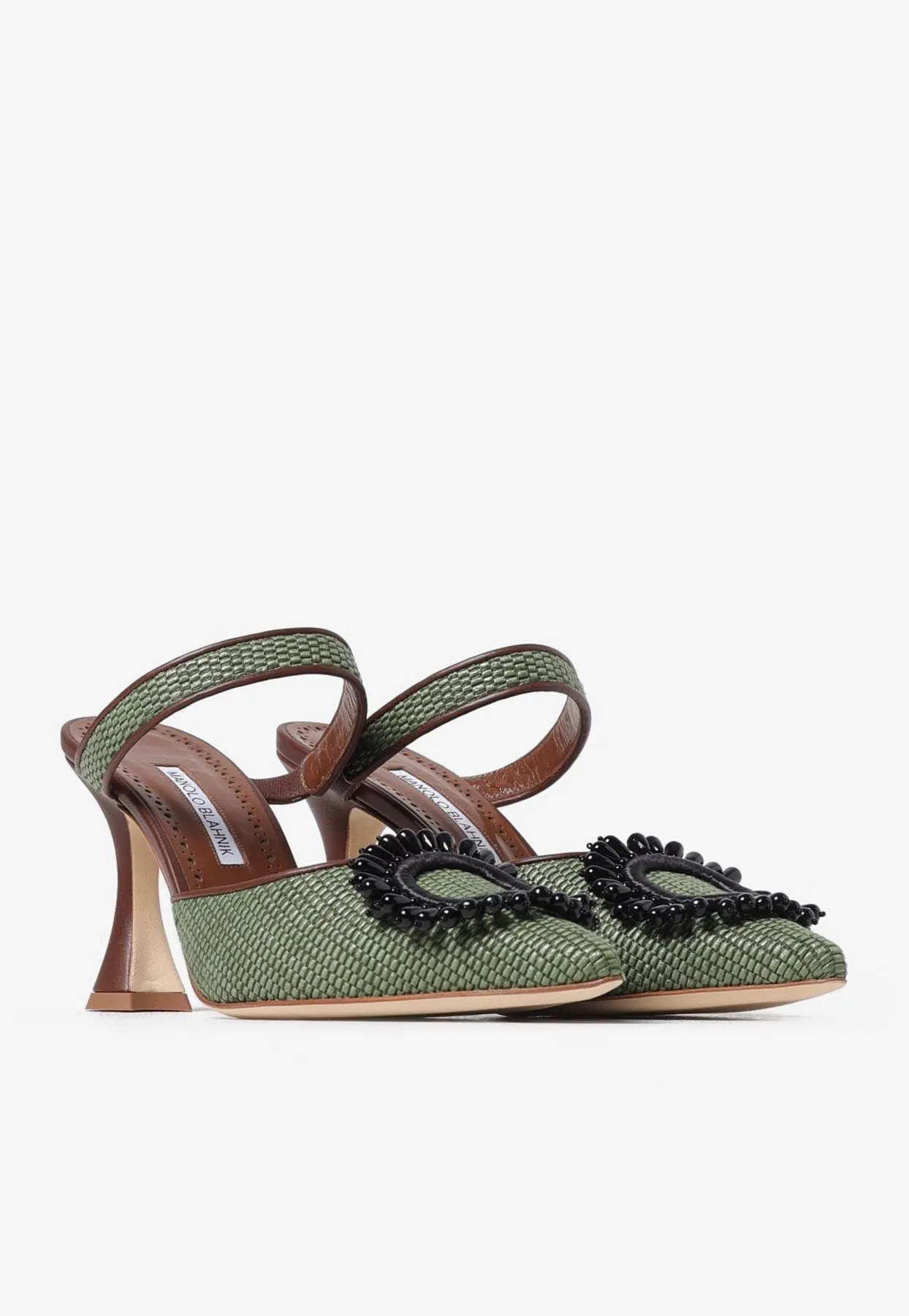 Atika 90 Raffia Pointed Mules