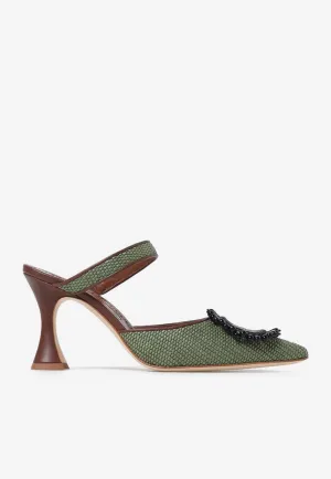 Atika 90 Raffia Pointed Mules