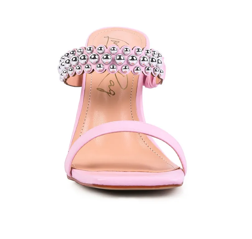 Bandy Pink Stiletto Mules