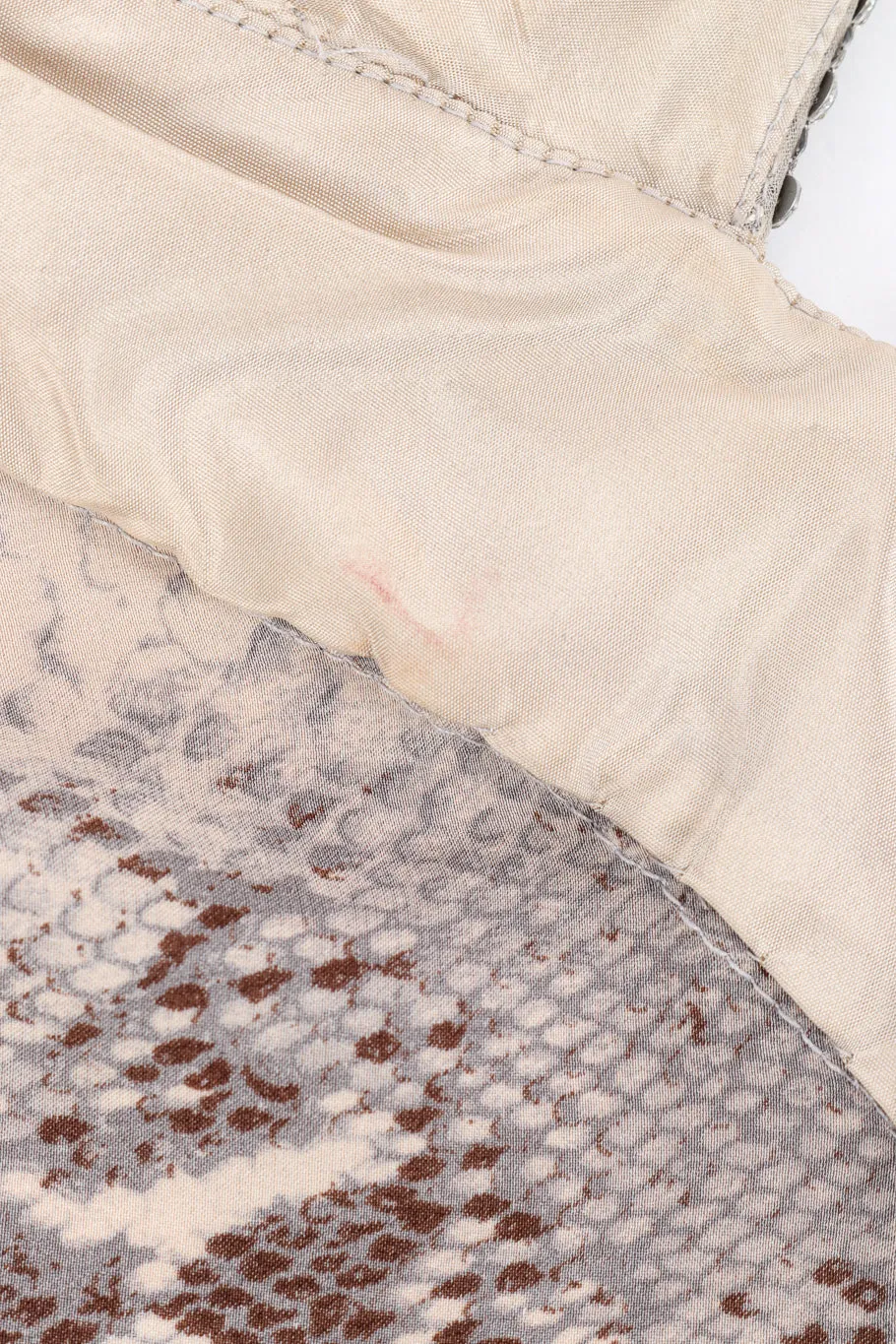 Beaded Bias Snake Print Dress