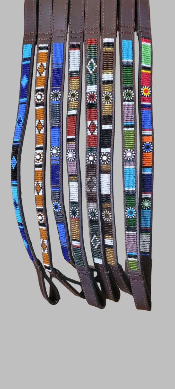 Beaded Leather  Horse browband