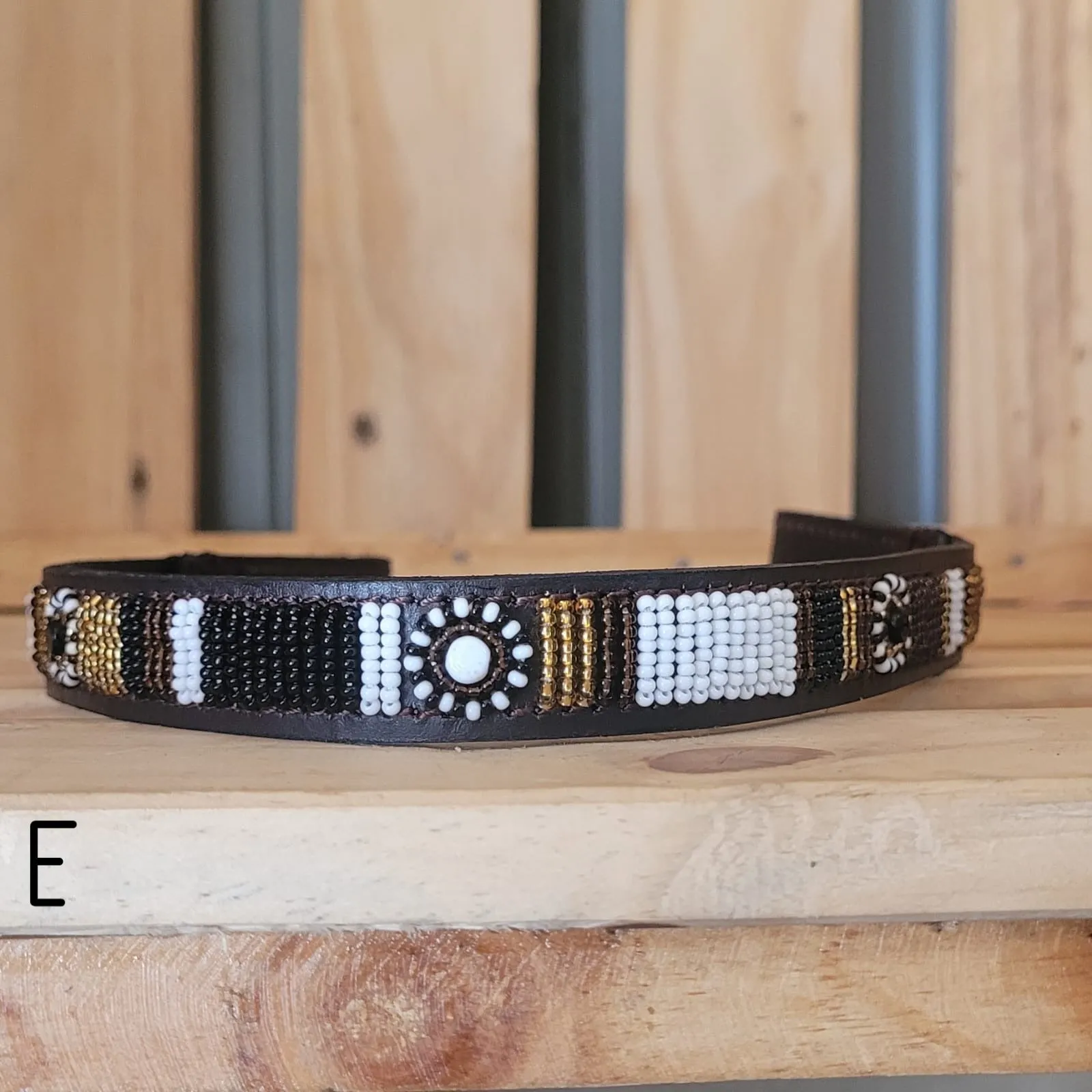 Beaded Leather  Horse browband