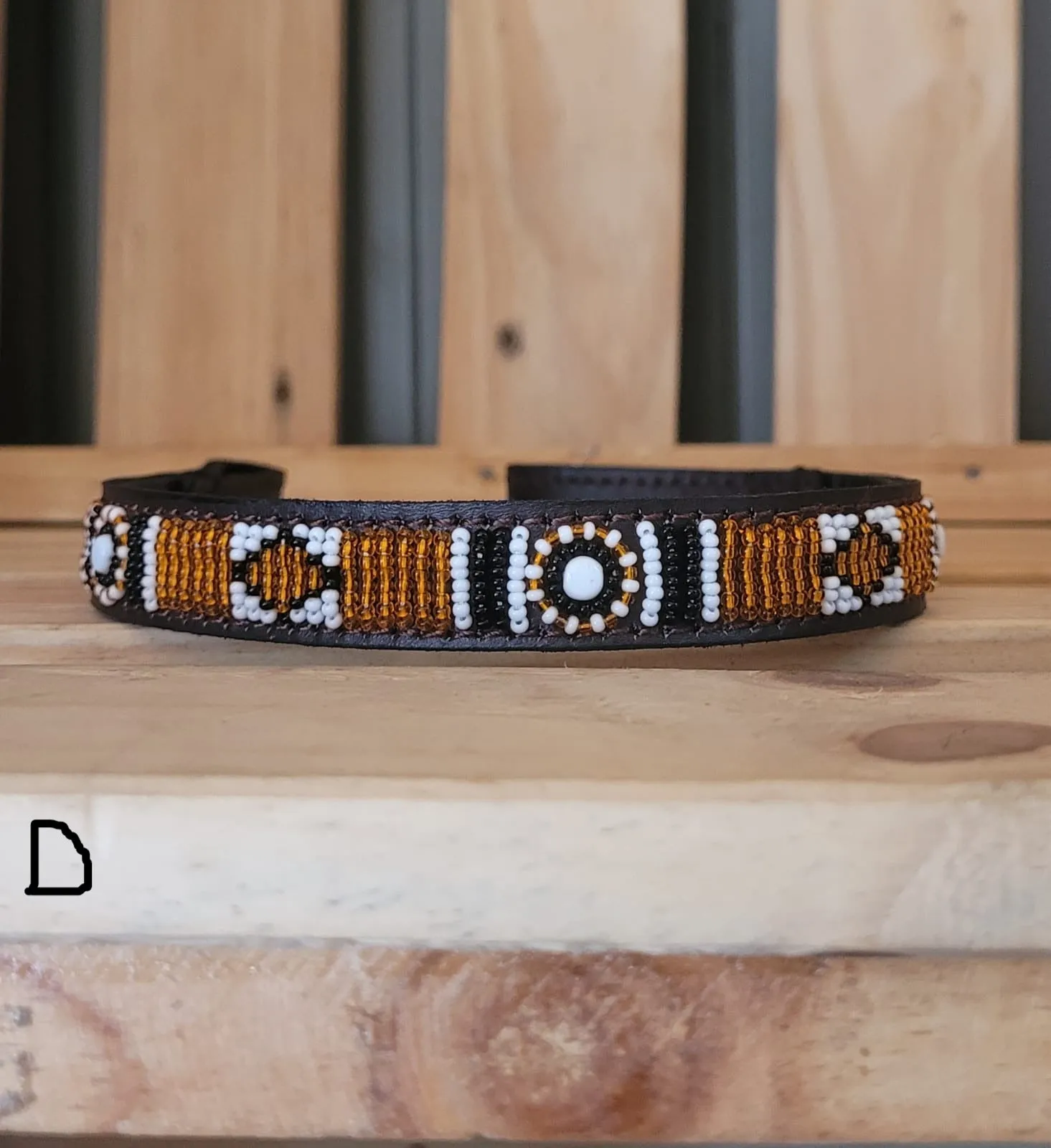 Beaded Leather  Horse browband