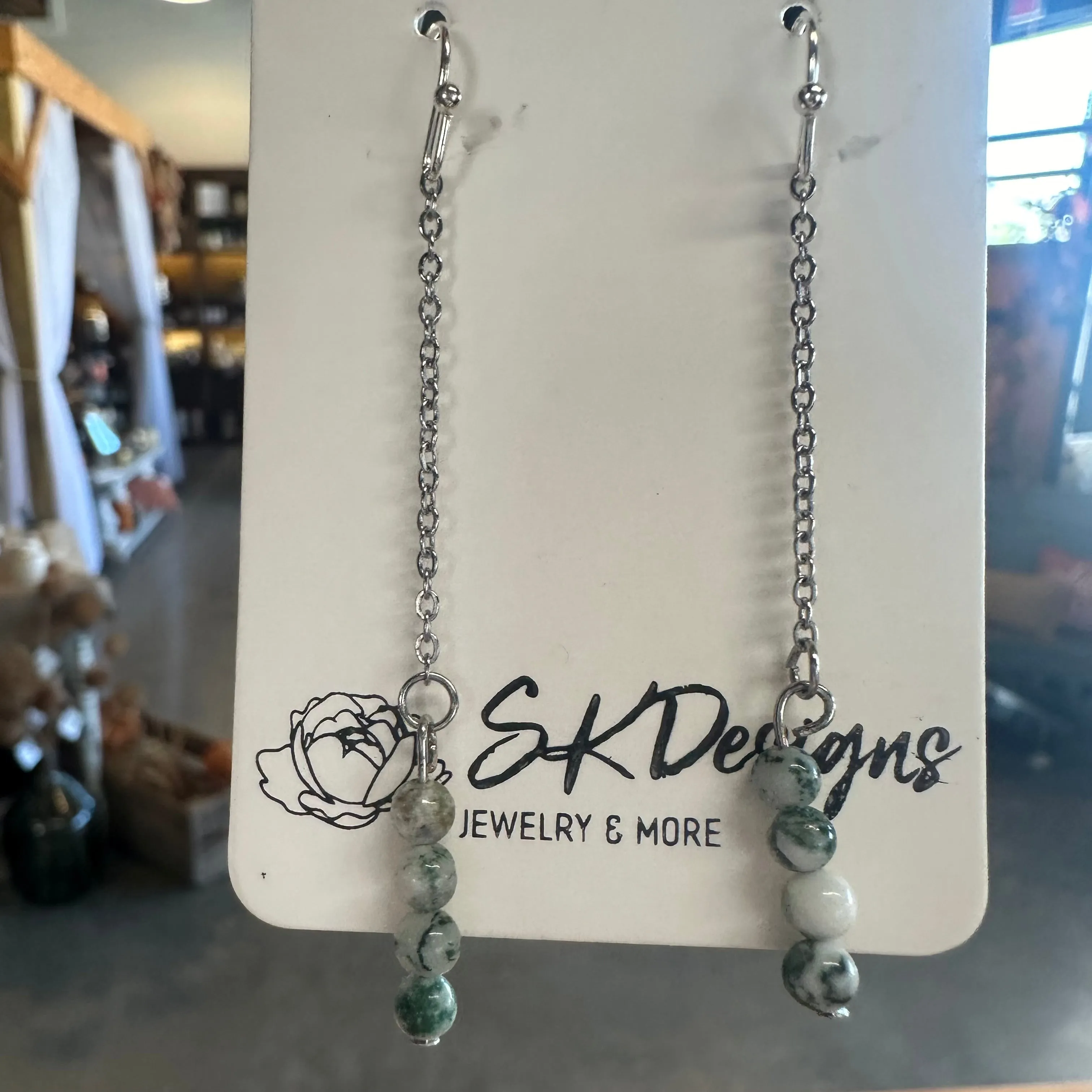 Beaded Silver Earring Sets
