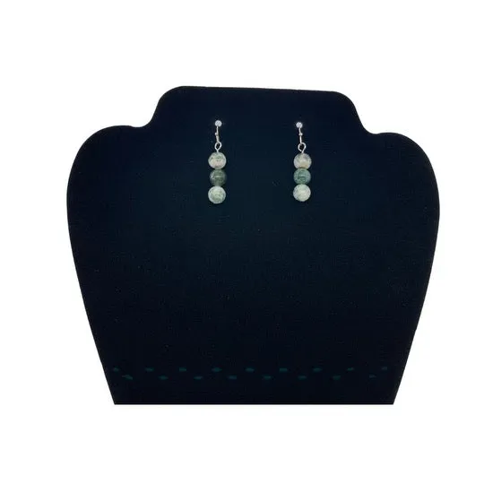 Beaded Silver Earring Sets
