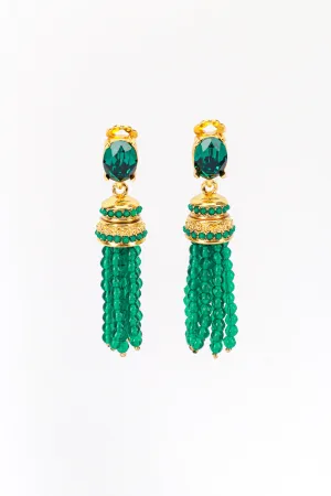 Beaded Tassel Drop Earrings